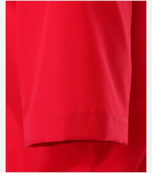 VENTI modern fit overhemd, korte mouw, popeline, rood