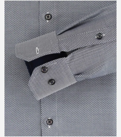VENTI modern fit overhemd, dobby, blauw