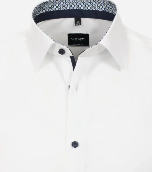VENTI modern fit overhemd, popeline, wit
