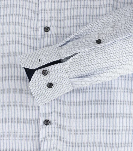 VENTI modern fit overhemd, dobby, blauw