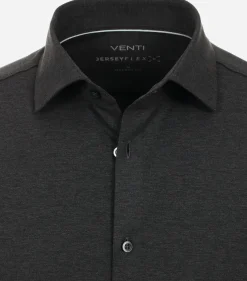 VENTI modern fit overhemd, jersey, antraciet