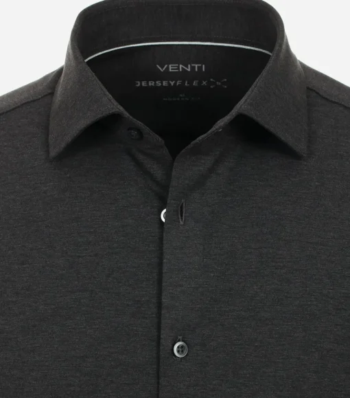 VENTI modern fit overhemd, jersey, antraciet