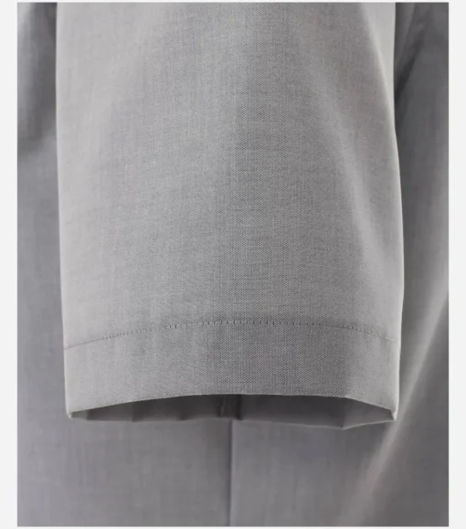 VENTI modern fit overhemd, korte mouw, popeline, grijs
