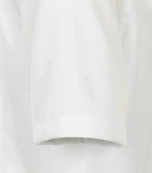 VENTI modern fit overhemd, korte mouw, dobby, wit