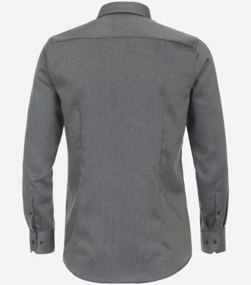 VENTI modern fit overhemd, dobby, groen, wit, blauw mini dessin